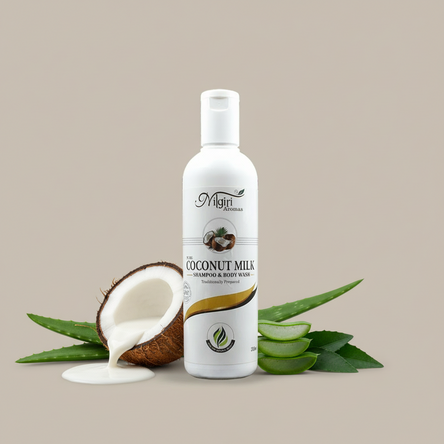 Nilgiri Aromas Pure Coconut Milk Shampoo and Body Wash 200ml