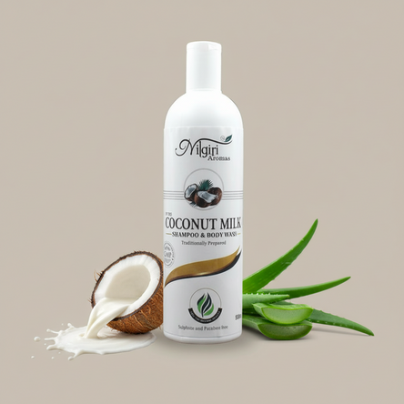Nilgiri Aromas Pure Coconut Milk Shampoo and Body Wash 500 ml