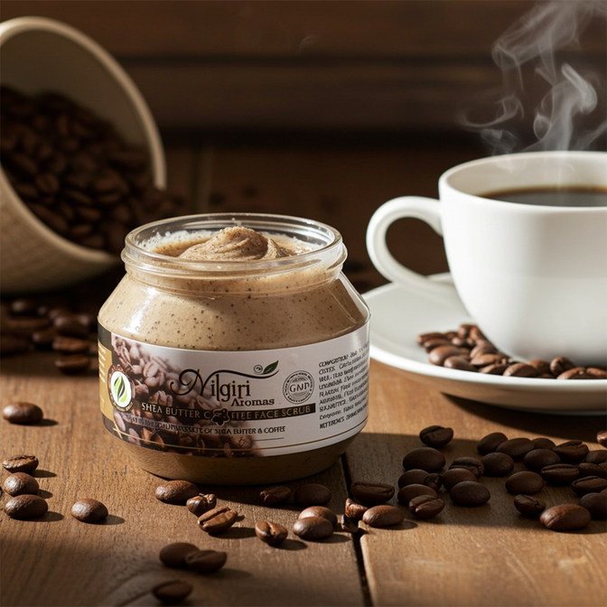 ☕✨ “Awaken Your Glow – One Gentle Exfoliation at a Time.”