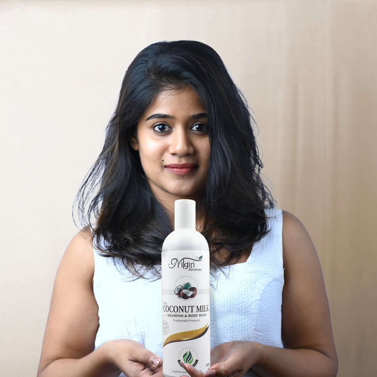 Nilgiri Aromas Pure Coconut Milk Shampoo and Body Wash 500 ml